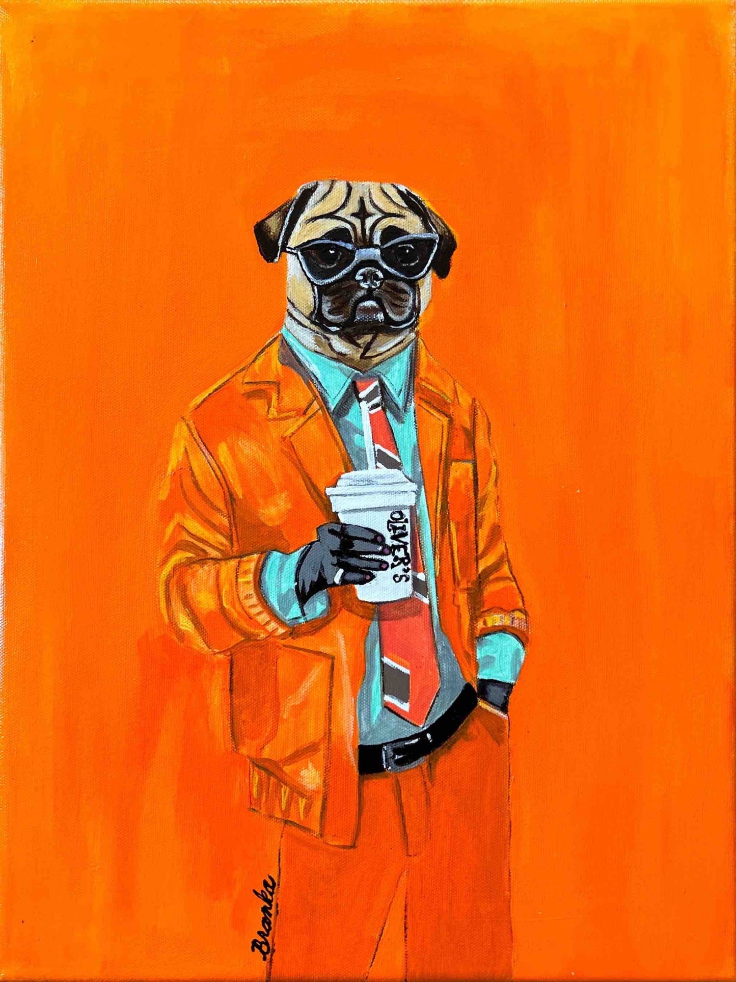 Coffee Shop Art Pug