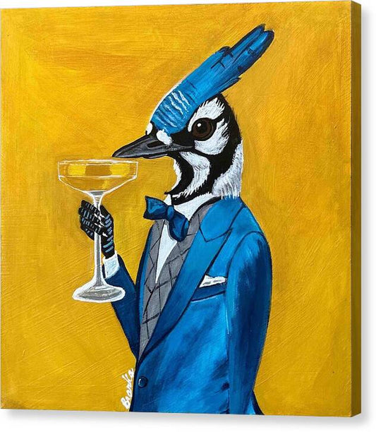 Bar Art Blue Jay - Canvas Print