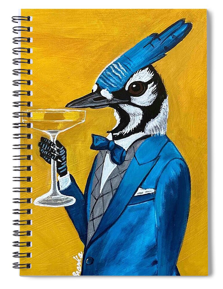 Bar Art Blue Jay - Spiral Notebook