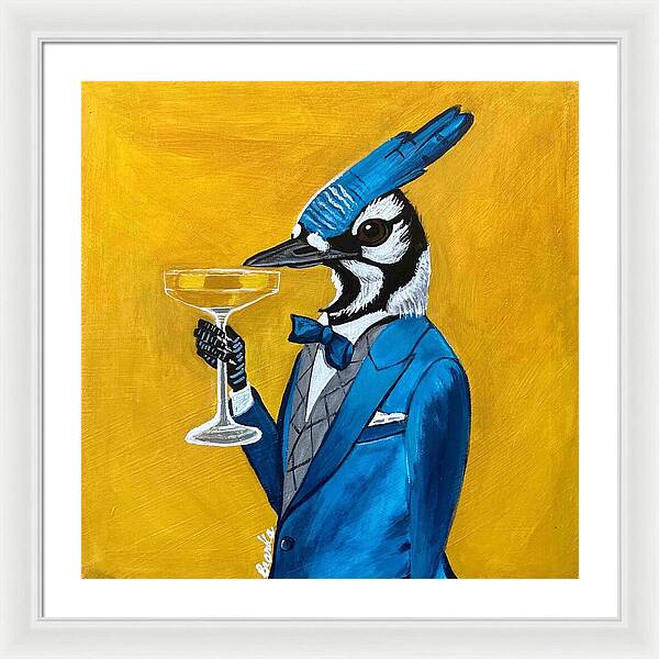 Bar Art Blue Jay - Framed Print