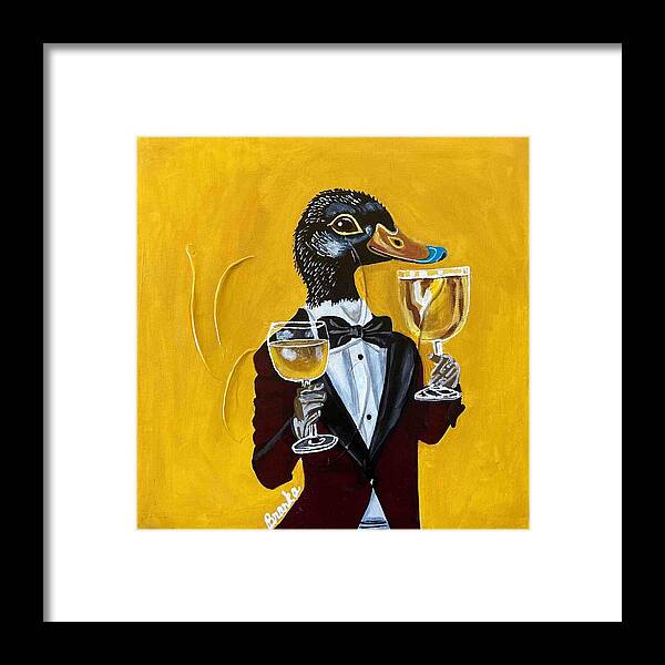 Bar Art Duck - Framed Print