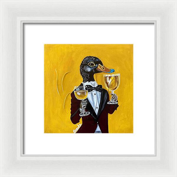 Bar Art Duck - Framed Print