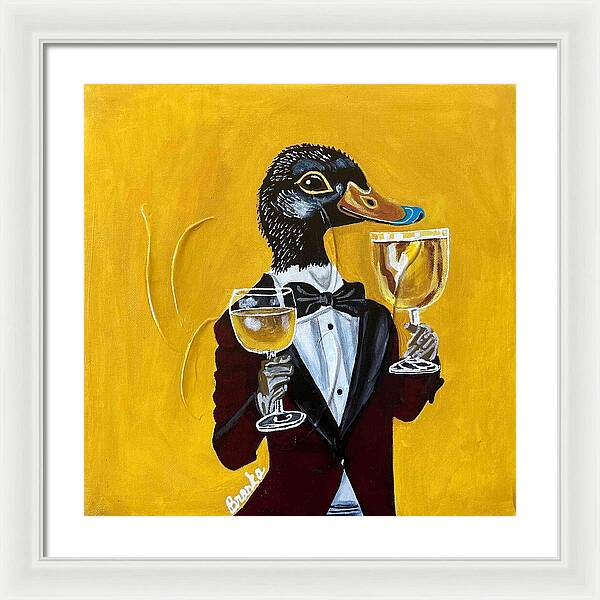 Bar Art Duck - Framed Print