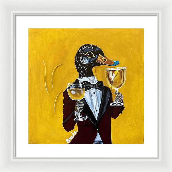 Bar Art Duck - Framed Print