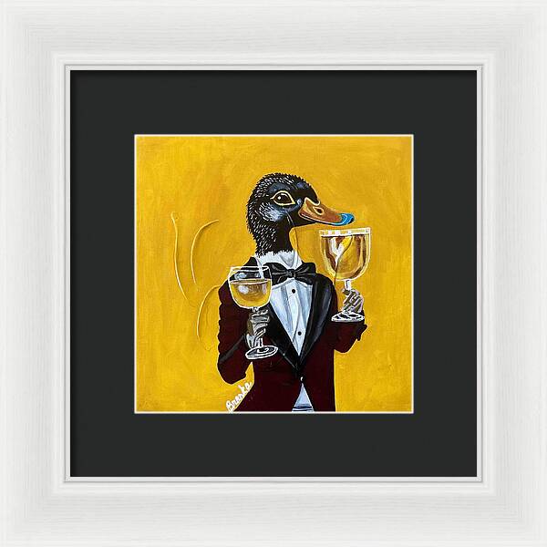 Bar Art Duck - Framed Print