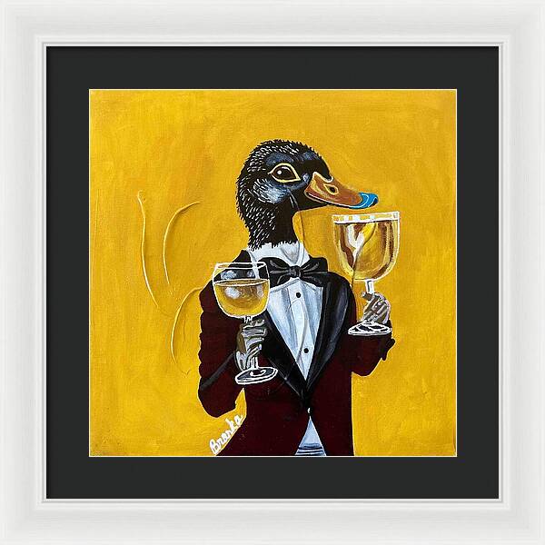 Bar Art Duck - Framed Print