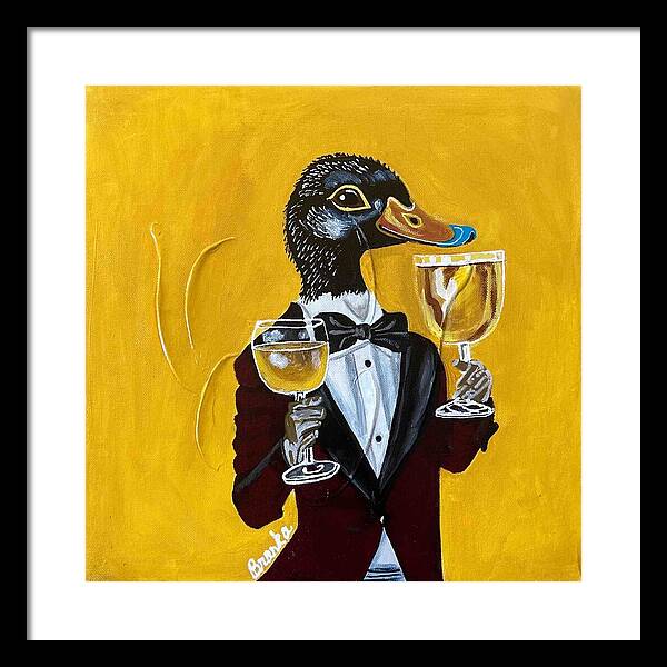 Bar Art Duck - Framed Print