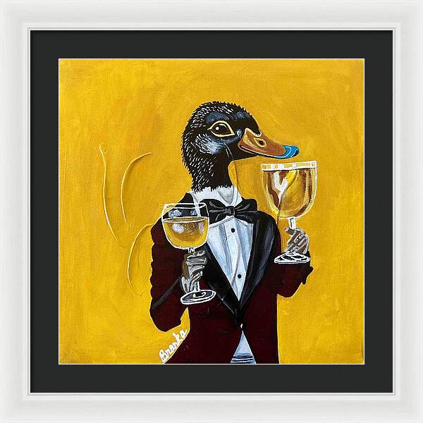 Bar Art Duck - Framed Print