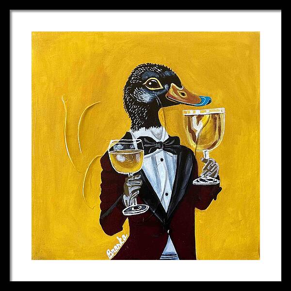 Bar Art Duck - Framed Print