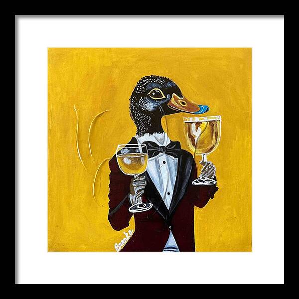 Bar Art Duck - Framed Print