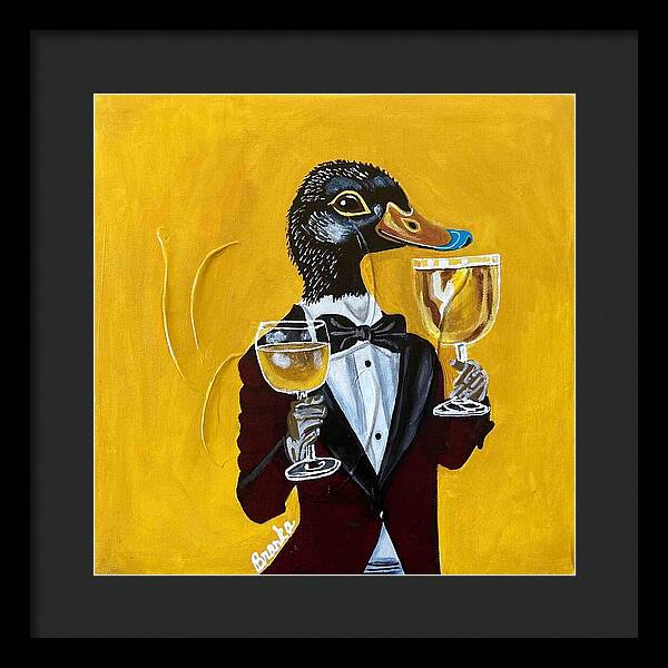 Bar Art Duck - Framed Print