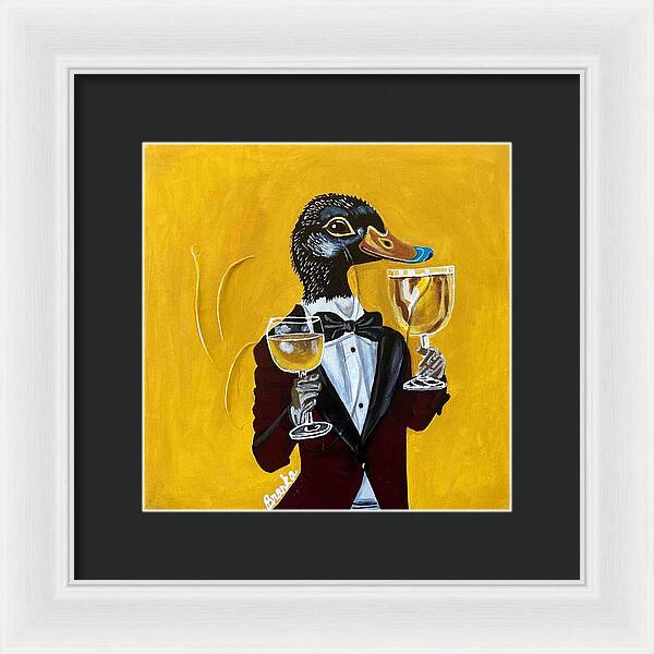 Bar Art Duck - Framed Print