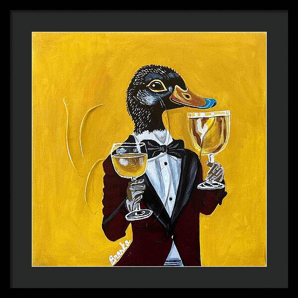 Bar Art Duck - Framed Print