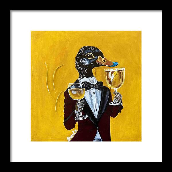 Bar Art Duck - Framed Print