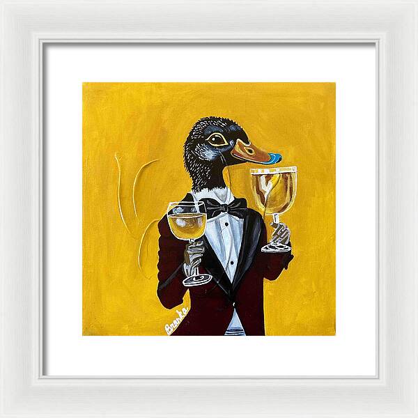 Bar Art Duck - Framed Print