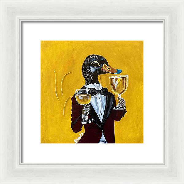 Bar Art Duck - Framed Print