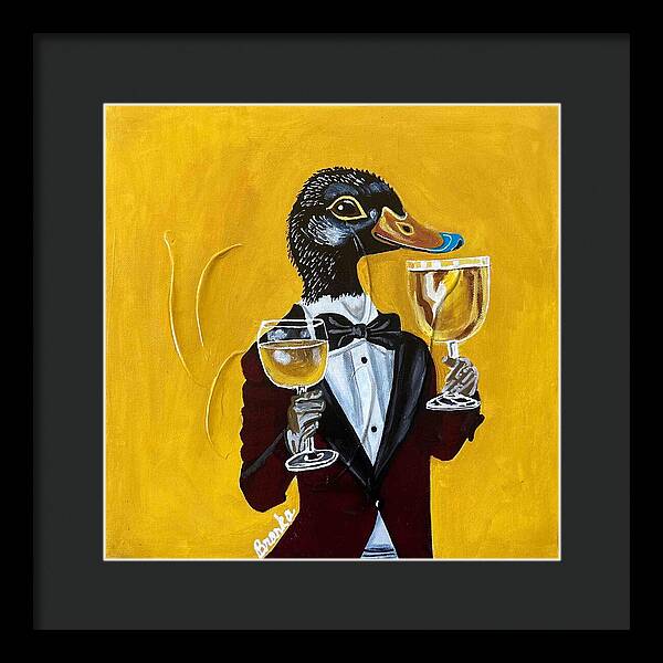 Bar Art Duck - Framed Print