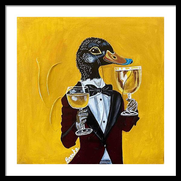 Bar Art Duck - Framed Print