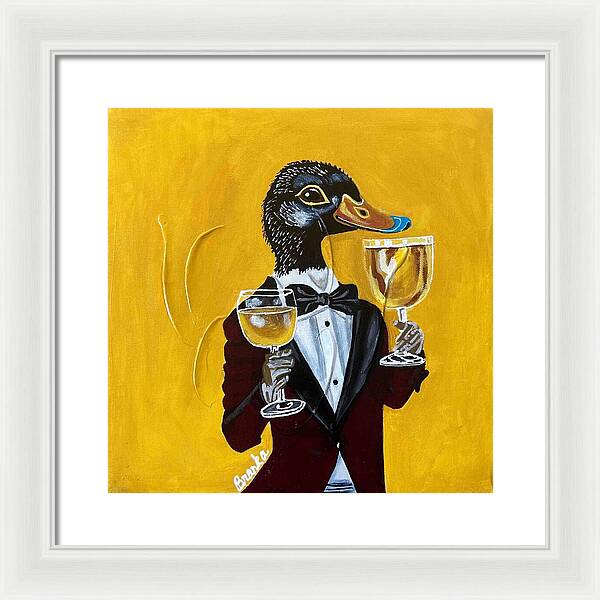 Bar Art Duck - Framed Print