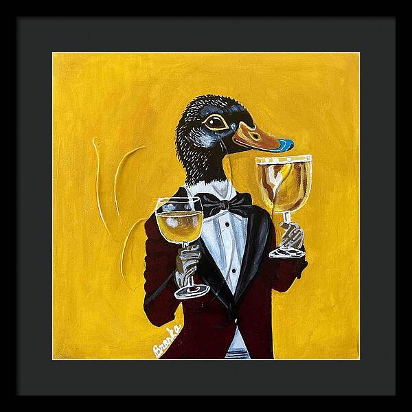 Bar Art Duck - Framed Print