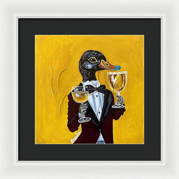 Bar Art Duck - Framed Print