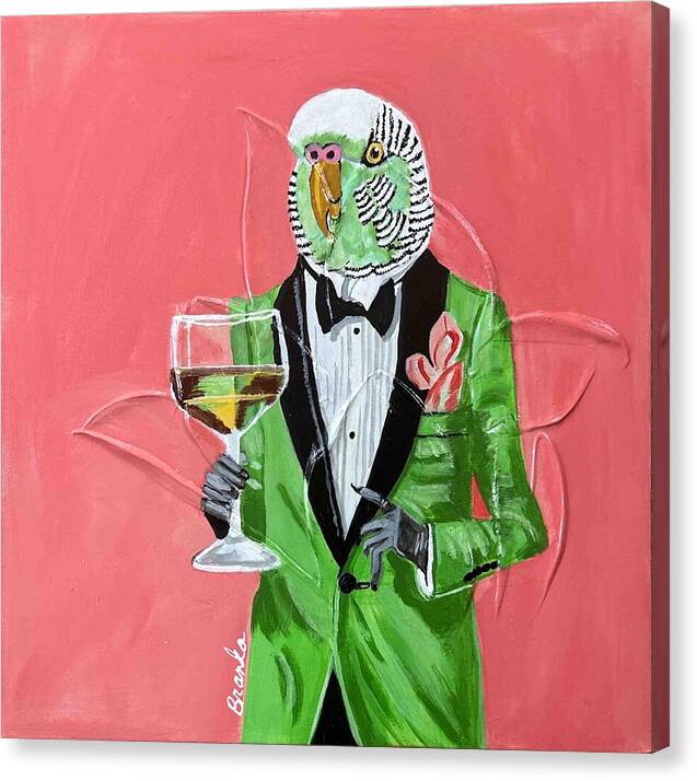 Bar Art Parakeet - Canvas Print