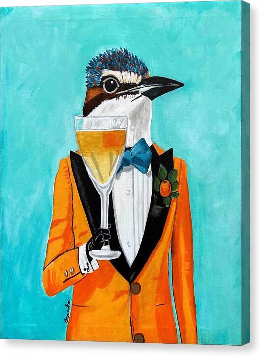 Bar Art Woodpecker - Canvas Print