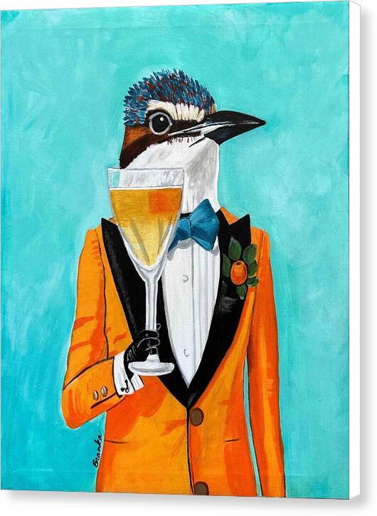 Bar Art Woodpecker - Canvas Print