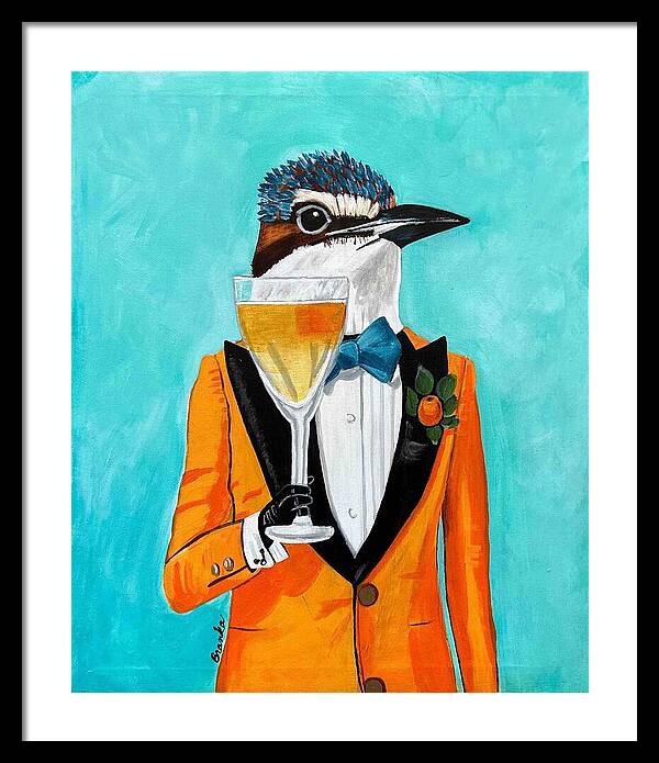 Bar Art Woodpecker - Framed Print