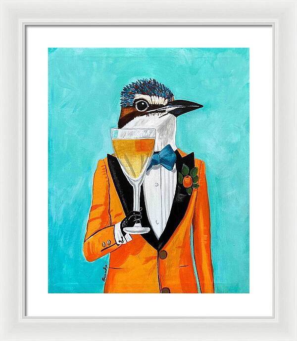 Bar Art Woodpecker - Framed Print