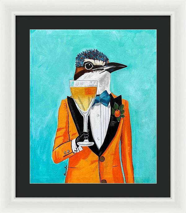 Bar Art Woodpecker - Framed Print