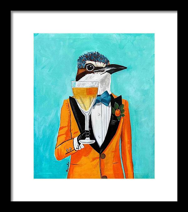 Bar Art Woodpecker - Framed Print