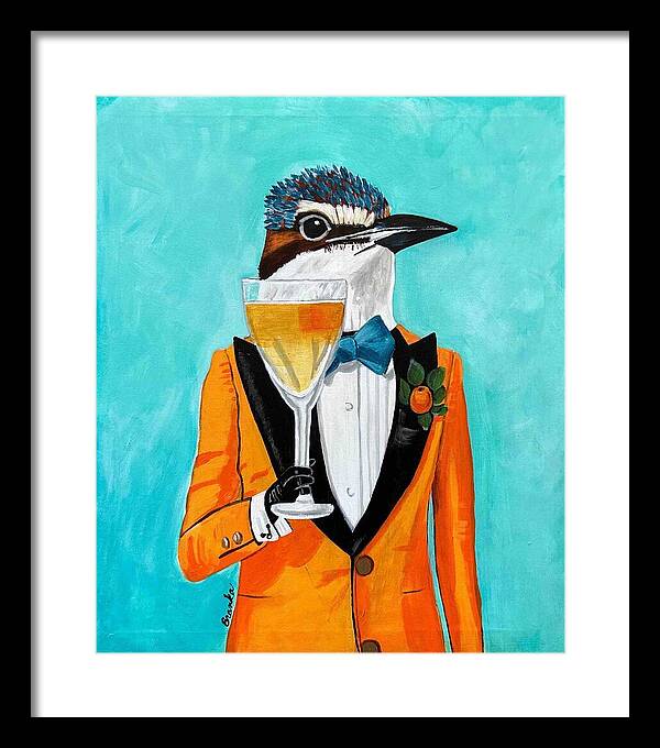 Bar Art Woodpecker - Framed Print