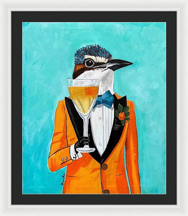 Bar Art Woodpecker - Framed Print