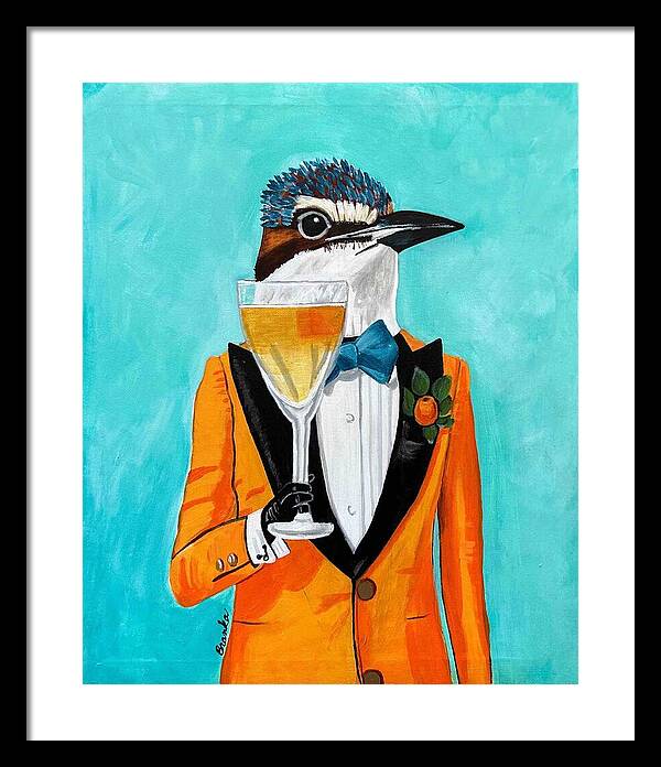 Bar Art Woodpecker - Framed Print