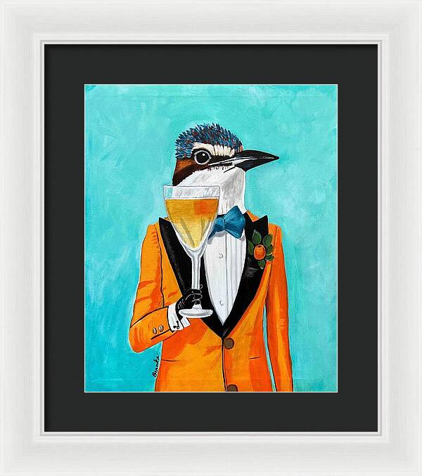 Bar Art Woodpecker - Framed Print