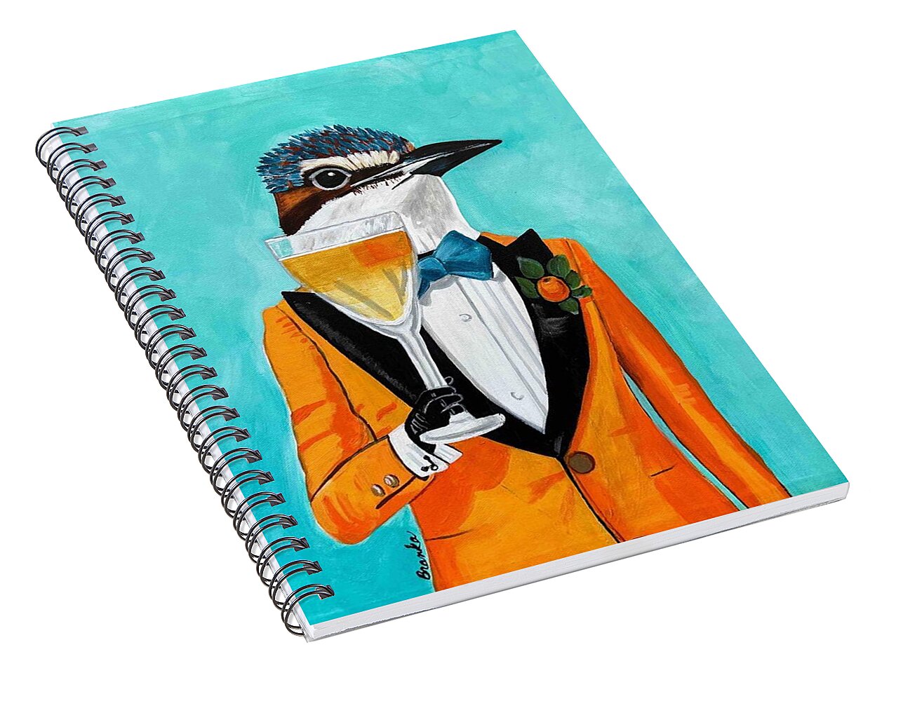 Bar Art Woodpecker - Spiral Notebook