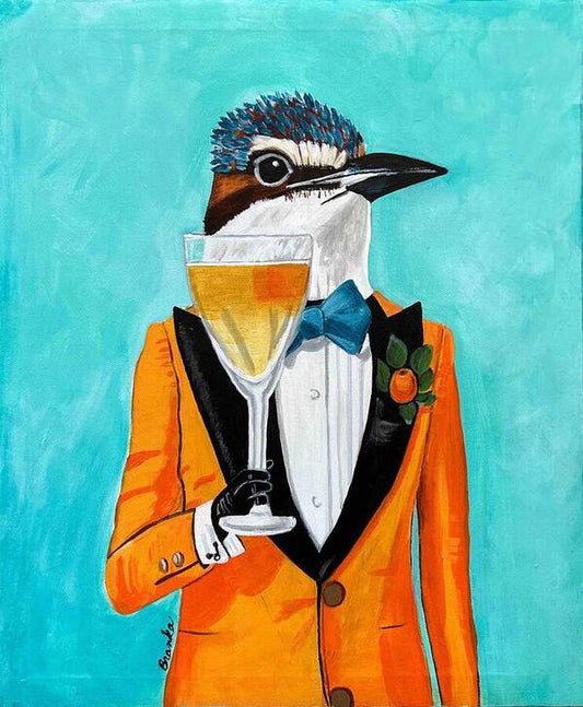 Bar Art Woodpecker - Art Print