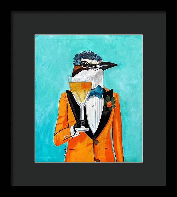 Bar Art Woodpecker - Framed Print