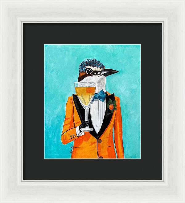 Bar Art Woodpecker - Framed Print