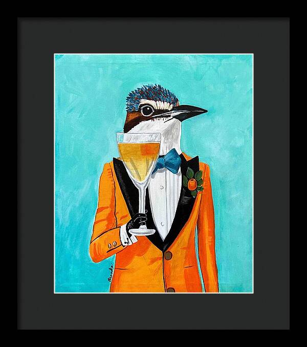 Bar Art Woodpecker - Framed Print