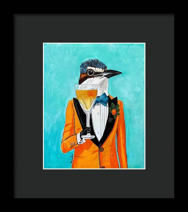 Bar Art Woodpecker - Framed Print