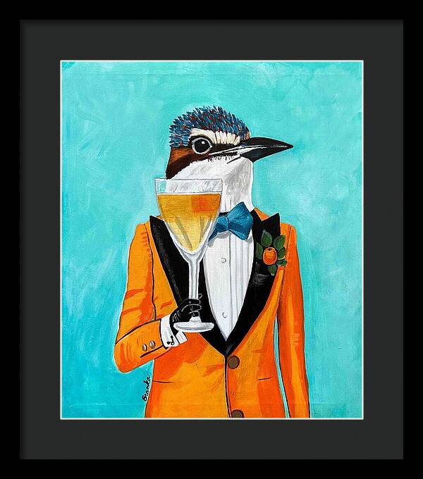 Bar Art Woodpecker - Framed Print