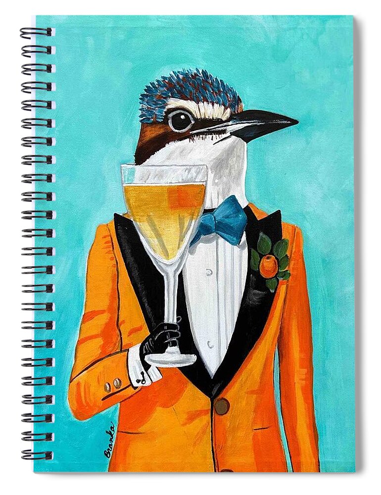 Bar Art Woodpecker - Spiral Notebook