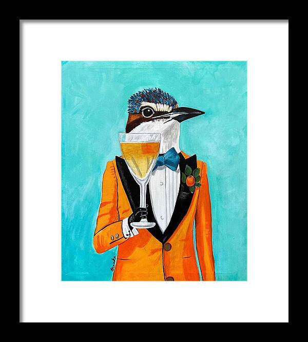 Bar Art Woodpecker - Framed Print