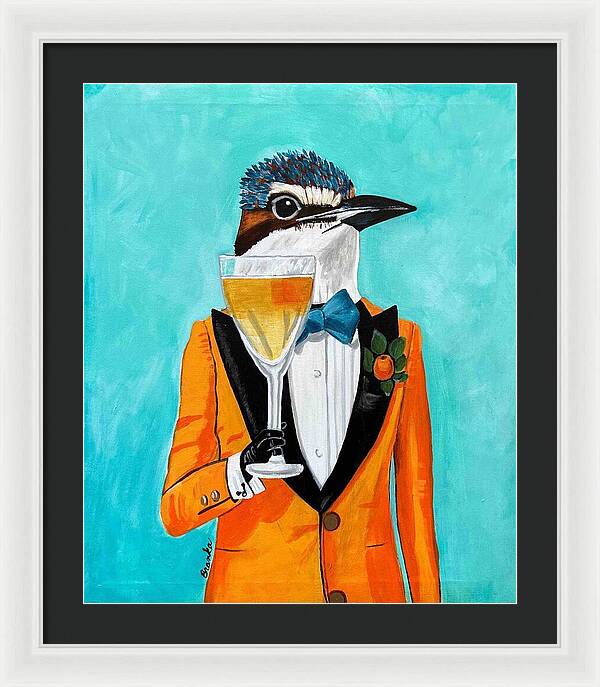 Bar Art Woodpecker - Framed Print