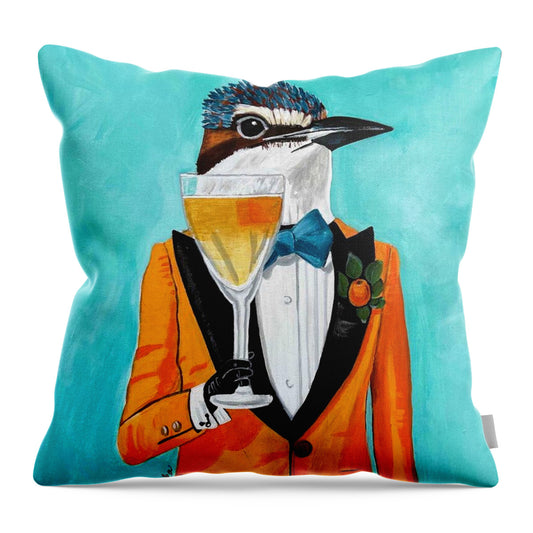 Bar Art Woodpecker - Throw Pillow