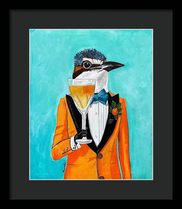 Bar Art Woodpecker - Framed Print