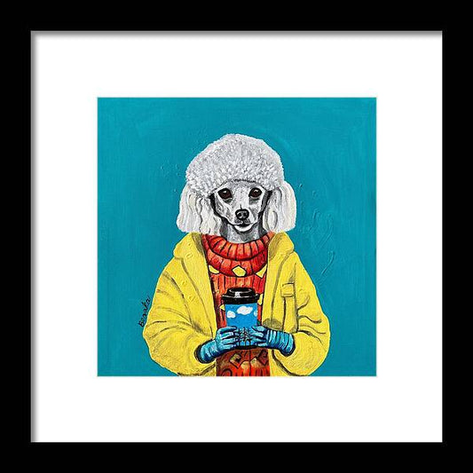 Coffee Shop Art French Poodle - Framed Print