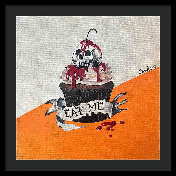 Halloween Eat Me Cupcake - Framed Print